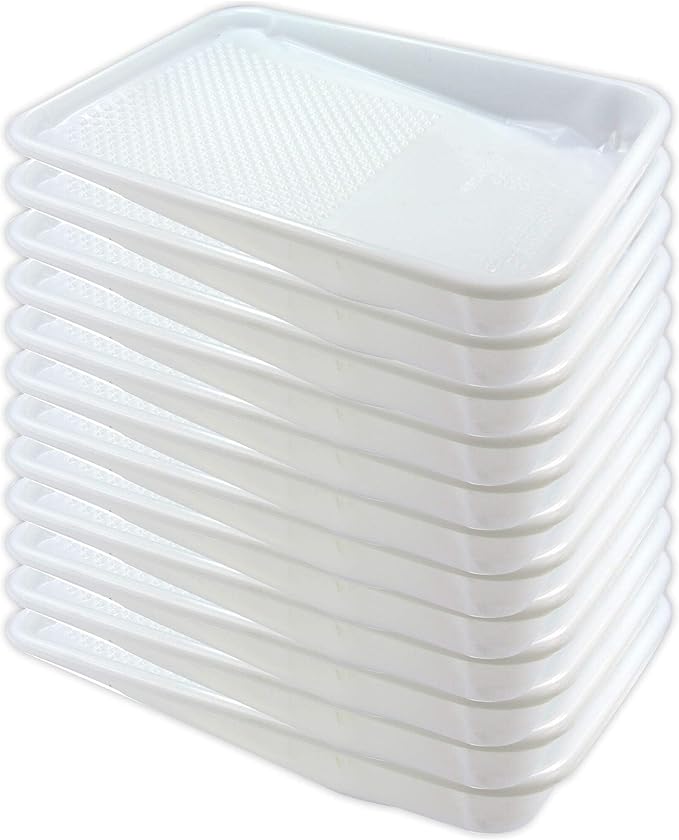 Paint Tray Liner, 12 Pack, 9 Inch Paint Roller Trays, Paint Tray with Textured Ridge, Disposable Paint Tray for Painting and DIY Projects