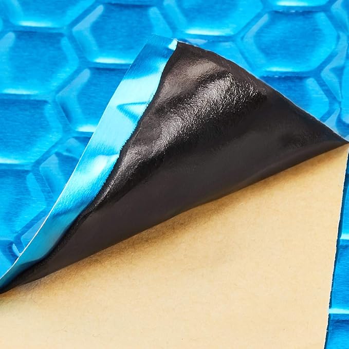 Amazon Basics Car Sound Deadening Mat, 18" x 32", 9-Piece, Noise and Heat Insulation, Vibration Dampening, 0.08-inch Thick