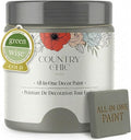 Country Chic All-in-One Chalk Paint for Furniture, Cabinets, Home Decor, Eco-Friendly, Matte Finish, Built-In Primer & Top Coat for Wood, Metal - Cobblestone (Grey) - Pint 16 oz (475 ml)