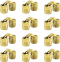12 Pcs 10mm Brass Barrel Hinges Hidden Invisible Cabinet Furniture Hinges Concealed 180 Degree Opening Angle
