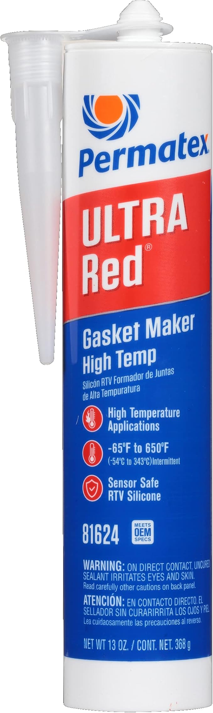 Permatex 81624 Ultra Red High Temperature Gasket Maker, 13 oz