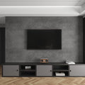 3yecao 24"×197" Thick Dark Grey Black Concrete Wallpaper Waterproof Charcoal Gray Cement Wallpaper Peel and Stick Matte Textured Self Adhesive Concrete Contact Paper for Bedroom Gym Living Room Walls