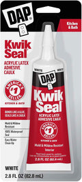 DAP Kwik Seal Kitchen & Bath Adhesive Caulk, White, 2.8 oz (7079800954)
