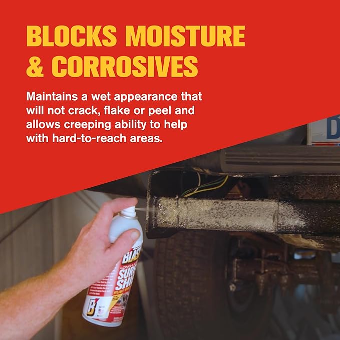 B’Laster Surface Shield Rust Prevention Spray – Lanolin Undercoating Spray for Vehicles, Up to 2-Year Corrosion Protection, Rust Inhibitor & Anti Corrosion Spray for Metal (2 Pack)