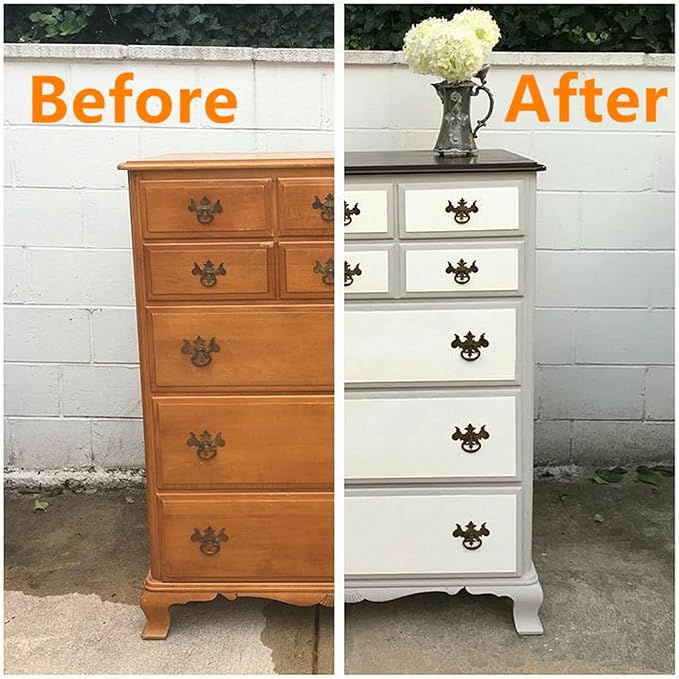 Non-Toxic Furniture Paint Vintage Chalk Paint for Wood/Metal/Glass, Indoor/Outdoor Use No Sanding & Primer Needed Matte Finish Cabinet Paint, Waterbased | Acrylic | Crafts for DIY Projects 4oz/118ml (Snow)