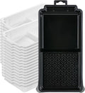 Bates- 4 Inch Paint Tray Set, 31 Pack, 1x 4 Inch Paint Roller Tray, 30x Disposable Plastic Liners, Black and White