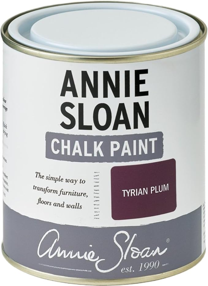 Annie Sloan Chalk Paint® (Tyrian Plum, 500 ml/16.9 Fl Oz) a unique decorative paint for furniture, cabinets and home décor with no sanding or priming