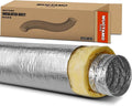 6 Inch 25 Feet R4.2 Insulated Flexible Duct | High-Efficiency Thermal Insulation | Suitable for Heating & Cooling