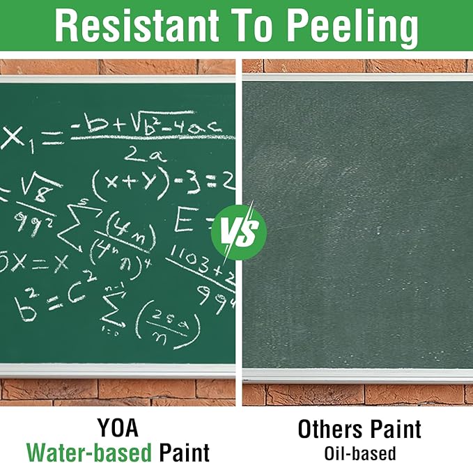 YOA Chalkboard paint, Green Matte, Acrylic Material, Non-toxic, 255g/9oz Cover 35 sp.ft, Suitable for Wood, Metal, Glass, Wall, Gypsum Board, Signs, Frames or any Surface, Interior/Exterior
