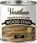 Varathane Premium Fast Dry Wood Stain | 1 Hour Dry Time | 1 Coat Color | Interior Wood Stain | Furniture, Cabinets, Doors, Trim | Half Pint | Golden Oak
