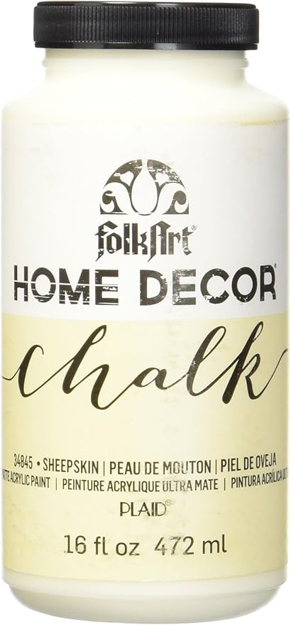 FolkArt 34845 Home Decor Chalk Furniture & Craft Paint in Assorted Colors, 16 ounce, Sheepskin
