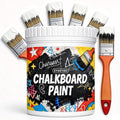 Whiteboard Paint, 16 Oz - Chalkboard Paint Ideal for Creating DIY Menu Boards, Drawing Walls & Office Planners with This Classic Chalk Board Paint's for Home & Business Use (White, 16 oz)