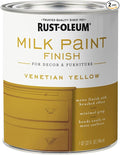 Rust-Oleum 334195-2PK Milk Paint Finish, Quart, Venetian Yellow, 2 Pack