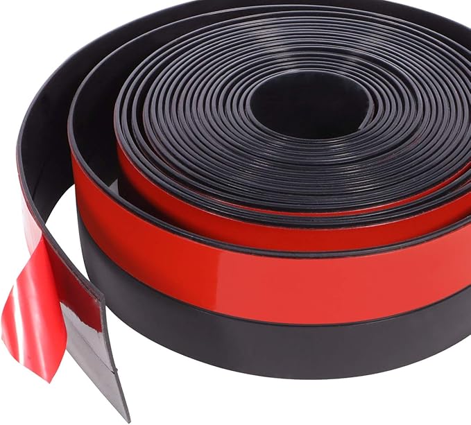 TORRAMI Silicone Weather Stripping 1 inch Width 20 Feet Length, Seal for Door Under Bottom, Gap, Side, Glass Shower Door, Sliding Door,Windows, Black