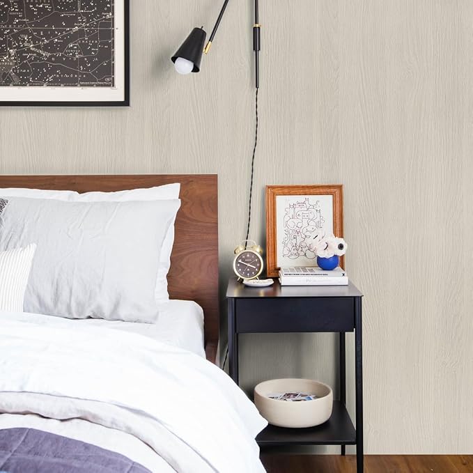 Arthome Light Oak Wood Grain Peel and Stick Wallpaper 16.5"x120" | Covers 13.7 sq ft.Decorative Vinyl Film for Countertop, Cabinets, Shelf, Drawer Liner,Easy to Clean Removable Wall Covering