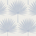 Tempaper Powder Blue & Off-White Stamped Palm Removable Peel and Stick Boho Wallpaper, 20.5 in X 16.5 ft, Made in the USA