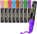 Celepen Window Chalk Markers for Cars Glass Washable, 8 Colors Metallic Jumbo Liquid Chalk Marker Pens with 10mm 3 in 1 Nib Wide Tip, Chalkboard Markers Car Window Paint Pen for Auto, Mirror, Poster