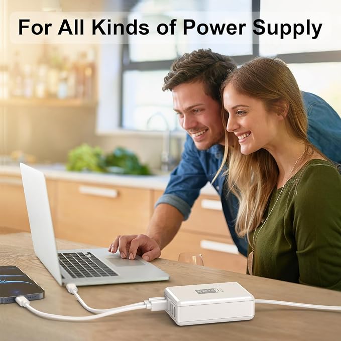 5ft Flat Extension Power Cord Replacement 10A, Figure 8 AC Cable Slim Plug 2 Prong for Anker, Ugreen, Baseus, Creative Design, MSTJRY, Upoy Charger, Power Supply for Xbox, TV, Low Profile