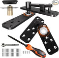 Hidden Door Hinge with Dual Bearing Design - Rotating Silent Invisible Door Hinge Kit for Heavy Duty Secret Door, Perfect for DIY Carpenters & Door Bookcase 580lbs Load-Bearing