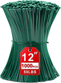 Zip Ties 12 inch, 1000 Pack Green Zip Ties,Green Cable Ties Self-Locking Nylon Cable Ties with 50 lb Tensile Strength,Wire Ties for indoor and outdoor use.
