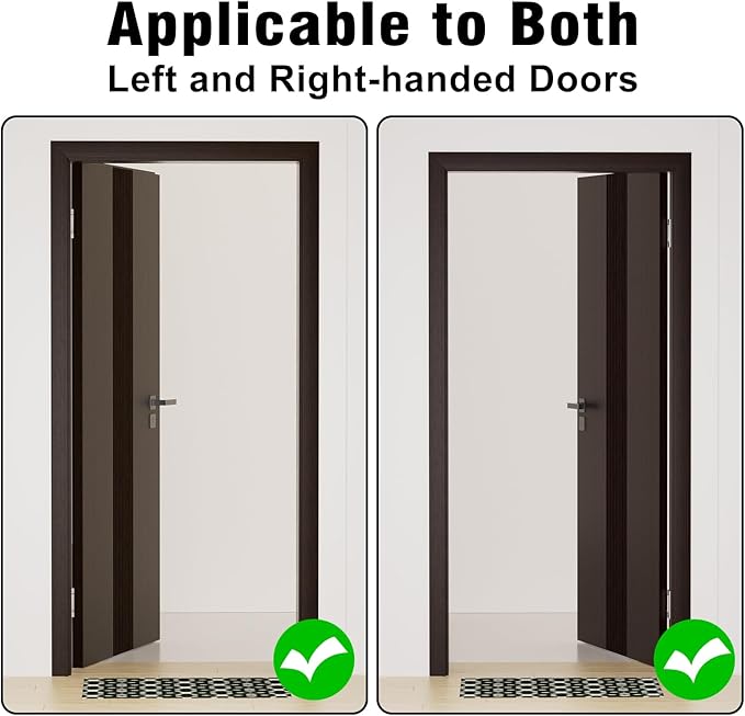3 Pack Self Closing Door Hinges, 4.5 Inch Spring Loaded Door Hinges with Square Corners, Adjustable Tension for Garage, Front, Back Door, UL Listed, Left and Right Hand