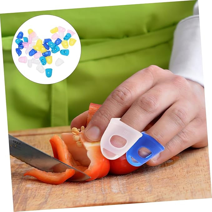 Uonlytech 120 Pcs Silicone Thumb Sucking Stop for Kids Hot Glue Sticks Fingertip Protectors Toe Protectors Wax Child Guitar Silicone Covers Protection Cap Man