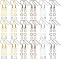 Cridoz 960PCS Earrings Making Supplies Kit with 240PCS Earring Hooks, 420PCS Jump Rings and 300PCS Earring Backs for Earring Making and Repair (Multicolors)