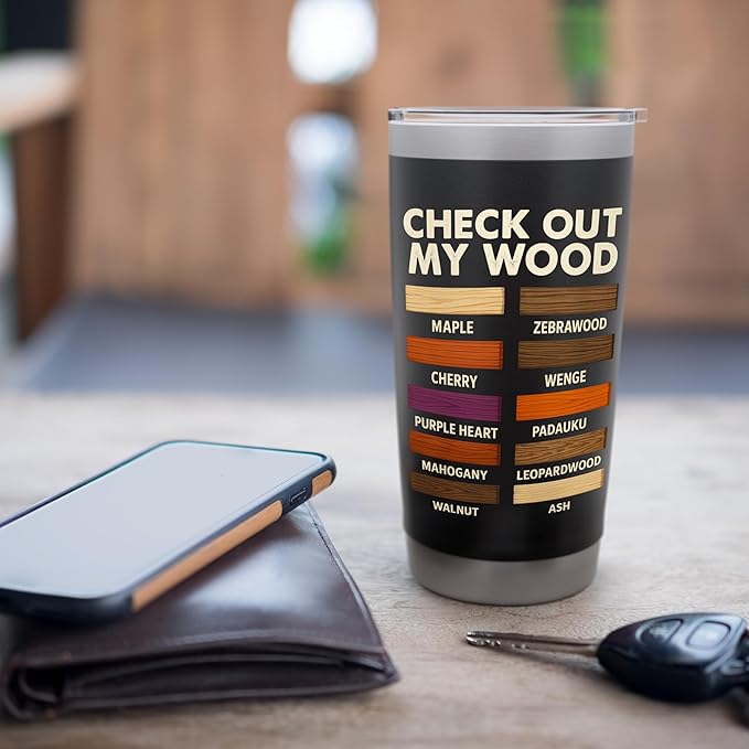 Funny Woodworking Design For Men Dad Woodwork Carpentry Stainless Steel Insulated Tumbler