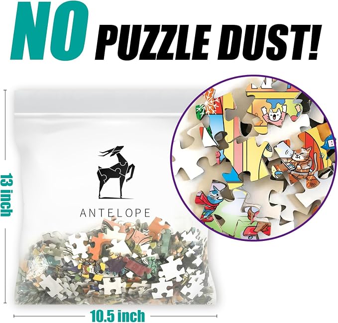 Antelope - 1000 Piece Puzzle for Adults, Time Square Adventure Jigsaw Puzzles 1000 Pieces, High Resolution, Matte Finish, Smooth Edging, No Dust Creative Artistic Puzzle