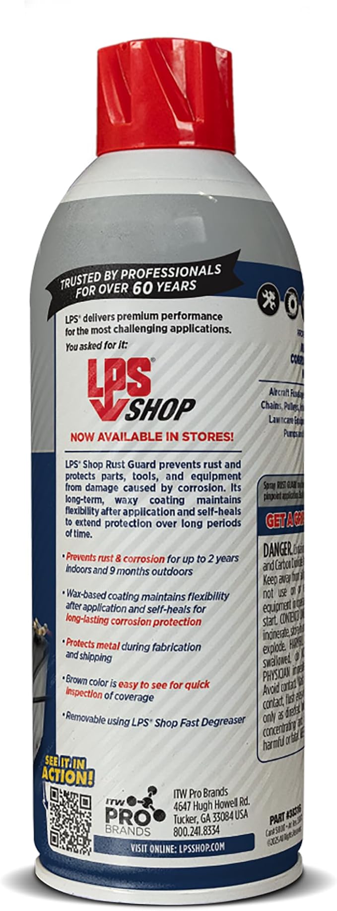 LPS Shop Rust Guard Corrosion Inhibitor, Prevents Rust and Protects Parts, Tools & Equipment from Damage Caused by Corrosion, Extended Protection up to 24 Months