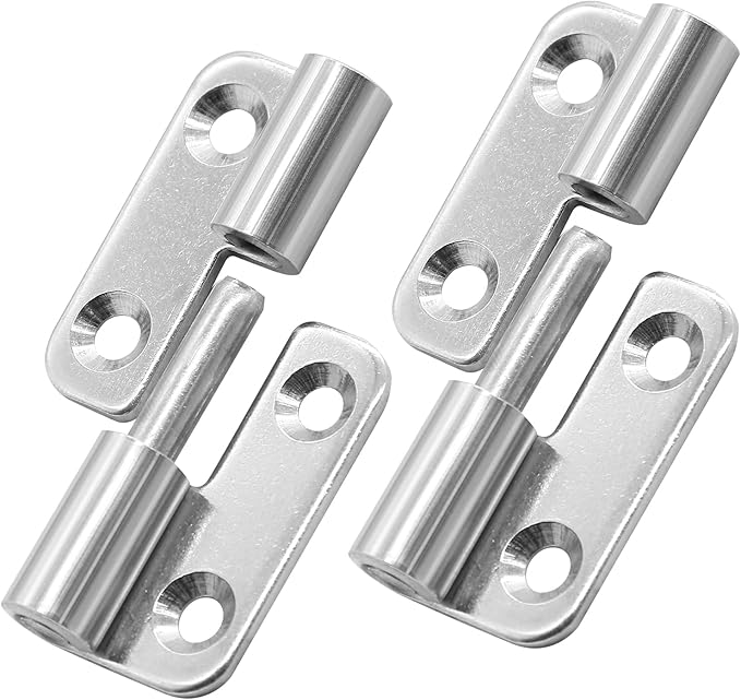Bonsicoky 2 Pcs Stainless Steel Left Lift-Off Hinges, 1.5 Inch Detachable Slip Joint Small Flag Hinges with Screws