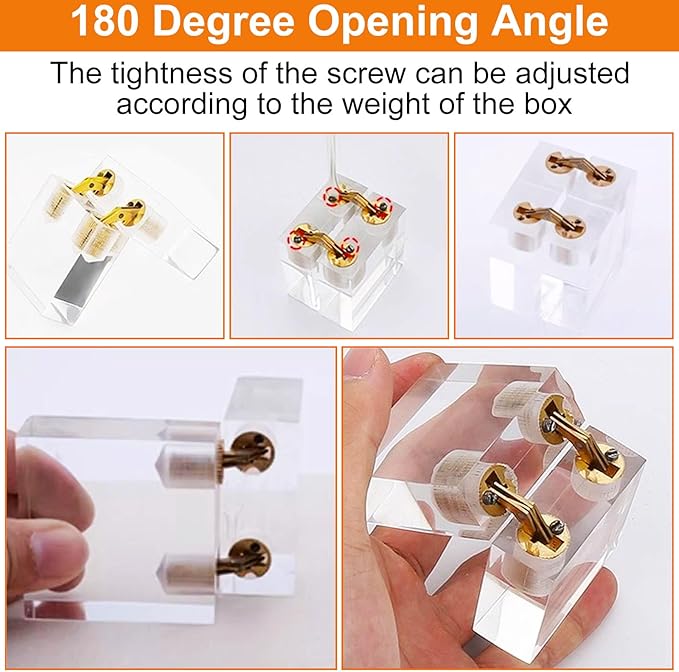 12mm Brass Barrel Hinges Cylindrical Hidden Cabinet Concealed Invisible Furniture Hinges Mount 180 Degree Opening Angle 12Pcs