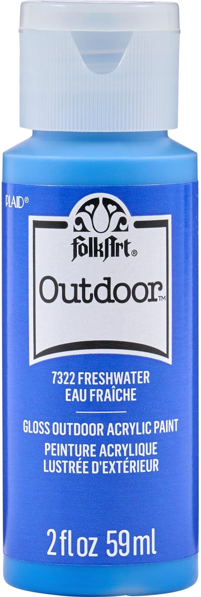 FolkArt Outdoor Acrylic Craft Paint, Gloss Finish, Freshwater, 2 fl oz