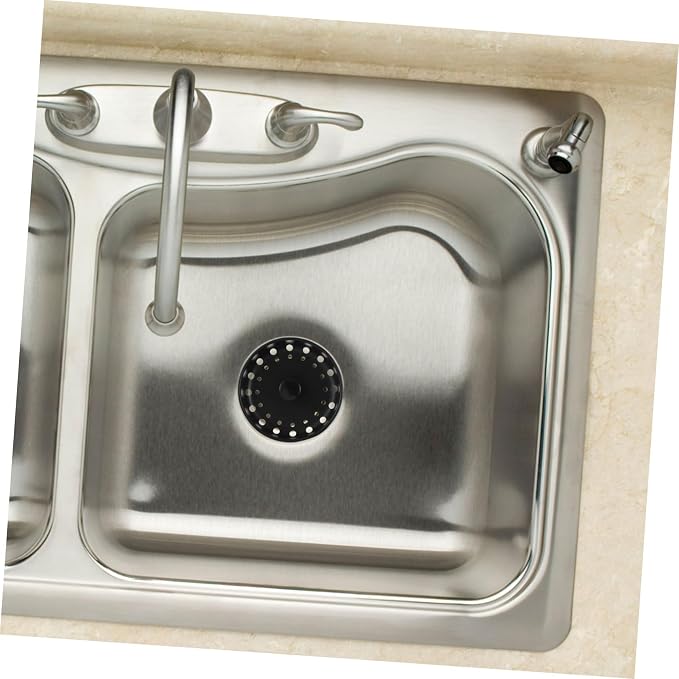 Homoyoyo 2pcs Metal Sink Drain Strainer Stopper Kitchen Sink Filter for Hair and Food Debris Easy to Install and Remove