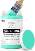 Chalky Chicks Chalk Paint for Furniture, Craft, Cabinet & Wood - Spray Paint Ready for Home Decor - Cenote (Teal Blue) 32 Fl Oz (Pack of 1)