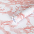 practicalWs White/Pink Marble Contact Paper Granite Peel and Stick Countertops Self-Adhesive Wallpaper Cabinets Drawer Shelf Wall Crafts Wall Paper Decorations 17.7 in x 196.8 in