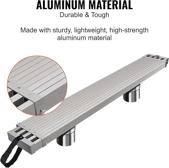 VEVOR Aluminum Telescoping Work Plank, 8-13FT, 500lbs Capacity, 12.5 inch Width, Scaffold Ladder Accessory