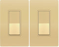ENERLITES Elite Series Decorator Screwless, Paddle Light Switch, 3-Way or Single Pole, 3 Wire, Grounding Screw, Residential Grade, 15A 120V, UL Listed, 93150-GDWP, Wall Plate Included, Gold