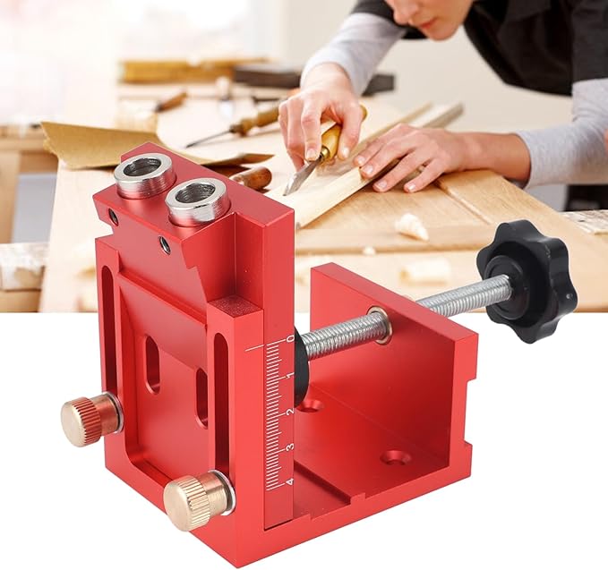 Woodwork Guides Joint Angle Tool Carpentry Locator Pocket Hole Jig Tool Kit Precision Positioning Multifunction Inclined Hole Locator Positioner for Woodworking Angle Drilling