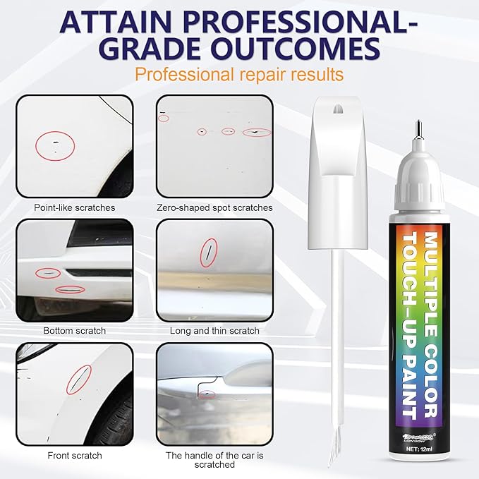 [2-PACK] Ingot Silver Metallic(UX) for Ford Car Touch Up Paint,Pro-Grade Quick Drying-Mirror Polish Effect,Quick & Easy Premium Car Scratch Remover,Easy to Use