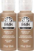 FolkArt Acrylic Paint in Assorted Colors (2 oz), 2559, Coffee Latte (Pack of 2)