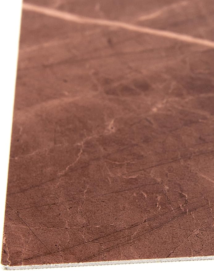 FloorPops x Chris Loves Julia Bonneville Oxblood Peel and Stick Floor Tiles, FP6333