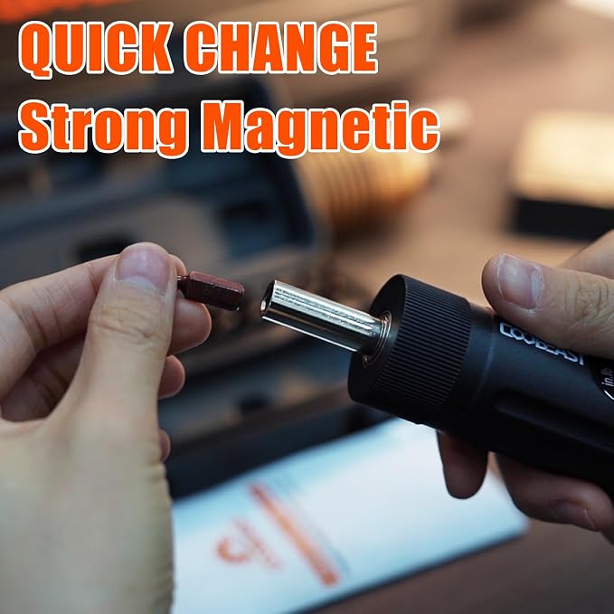coobeast 13Pcs Preset 1/4” Drive Torque Screwdriver with S2 Bits | Torque Wrench Screwdriver Set for Maintenance, Tools, Bike Repairing and Mounting, Inch Pound Torque Range 10-70 In-lb