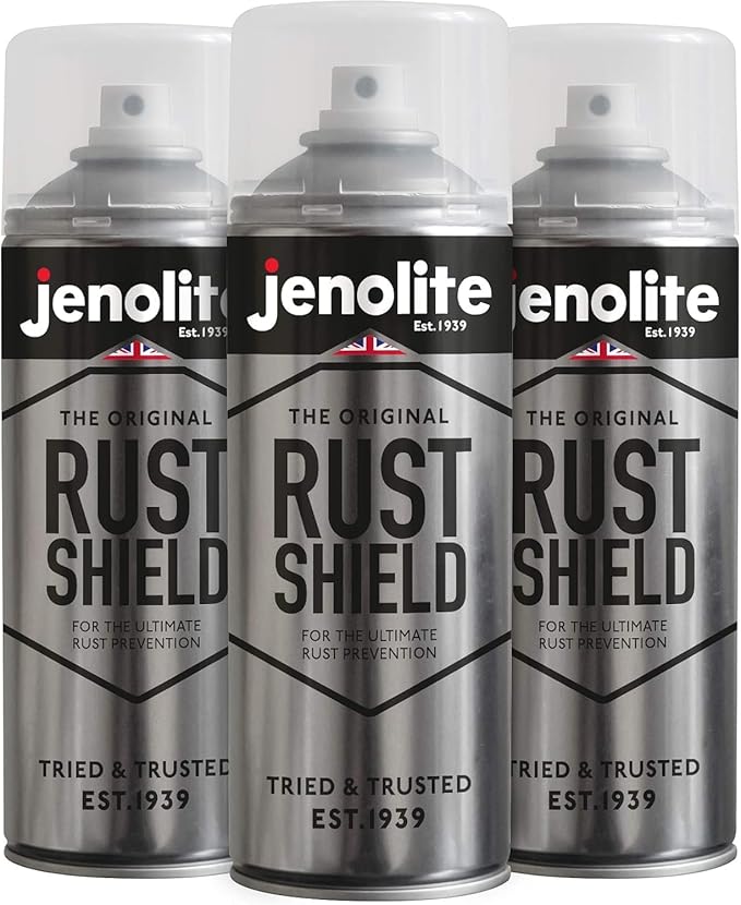 JENOLITE Rust Shield Aerosol - Anti Rust Spray, Protection Against Rust & Corrosion for Automotive and Metal - 3x400ml (3x13.5 fl oz)