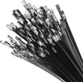 XINGO 16 inch Black Metal Zip Ties Heavy Duty 100 Pack, 304 Stainless Steel Zip Ties, 300lbs Tensile Strength, Multi-Purpose Self-Locking Cable Ties for Exhaust Wrap, Outdoor and Canopy Etc