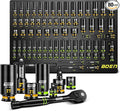 BOEN Pro 80-Pieces 1/2" & 3/8" Drive Master Impact Socket Set, 6 Point Metric Deep & Shallow Sockets (8-32mm), Cr-Mo, Includes 1/2" Drive 90-Tooth Handle Wrench for High-Torque Applications