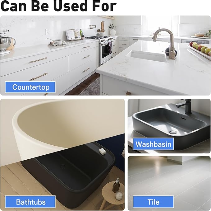 DWIL Tile Paint, Tub and Tile Refinishing Kit with Tools, Water Based & Low Odor Bathtub Paint, Easy to Use for Bathroom Kitchen, Semi-Gloss Dark Grey, 25-30sq.ft
