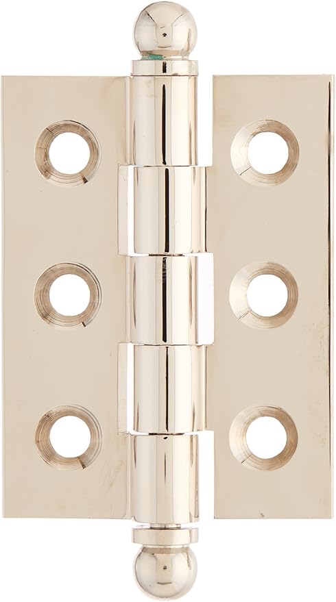 Deltana CH2015U14 Solid Brass 2-Inch x 1-1/2-Inch Cabinet Hinge with Ball Tips