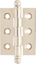 Deltana CH2015U14 Solid Brass 2-Inch x 1-1/2-Inch Cabinet Hinge with Ball Tips