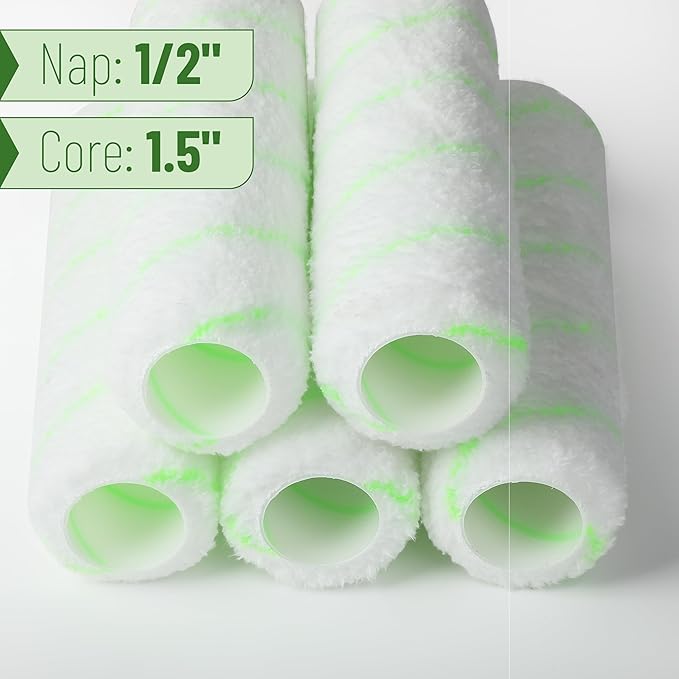 Bates- Paint Roller Covers, 9", 5 Pack, Olive Green Stripes, Covers for Paint Rollers 9 Inch, 9 Inch Paint Roller Covers, Paint Roller Cover, Paint Roller Covers 9 Inch, Large Paint Roller Covers